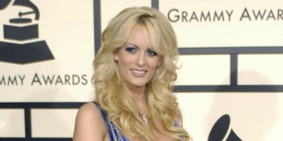 FILE - In this Feb. 10, 2008 file photo, adult film star Stormy Daniels arrives at the 50th Annual Grammy Awards in Los Angeles. CBS News President David Rhodes says that a "60 Minutes" interview with Daniels needs more journalistic work. Rhodes' statement at a conference in Israel Tuesday was the first time CBS publicly confirmed it had interviewed Daniels, who has alleged an extramarital affair with Donald Trump before he became president. (AP Photo/Chris Pizzello, File)